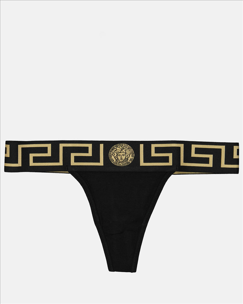 Versace lingerie, Medusa Greca string, luxury underwear, women's intimates, elegant lingerie