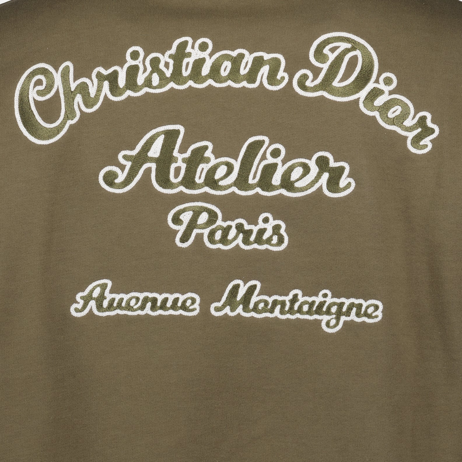 Dior hoodie, luxury hoodies, khaki green hoodie, men's Dior apparel, high-end menswear