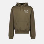 Dior hoodie, luxury hoodies, khaki green hoodie, men's Dior apparel, high-end menswear