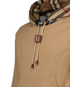 Burberry, Vintage Check Hoodie, Beige Hoodie, Women's Luxury Hoodie, Designer Hoodie
