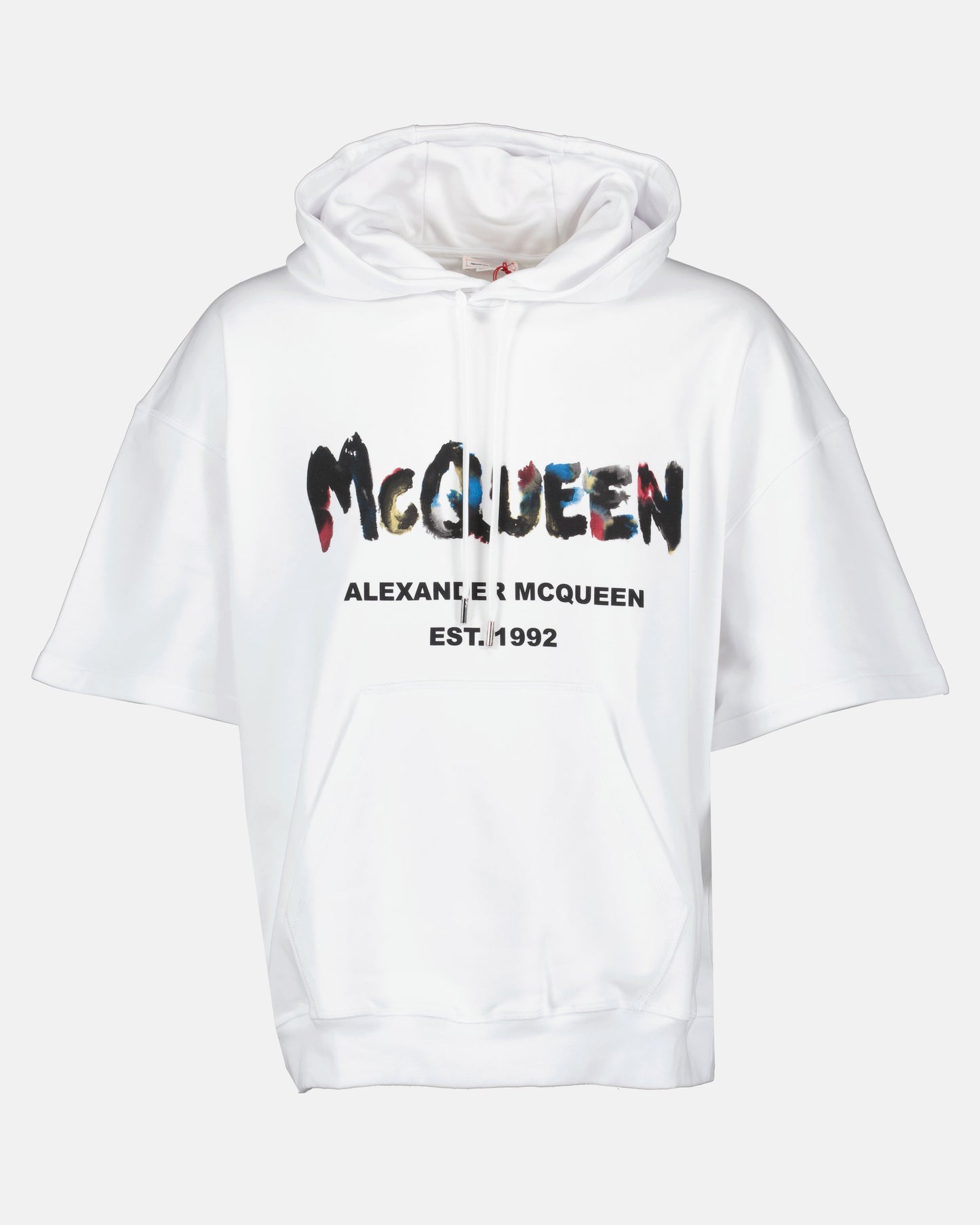 Alexander McQueen, Graffiti Hoodie, White Hoodie, Luxury Streetwear, Men's Fashion