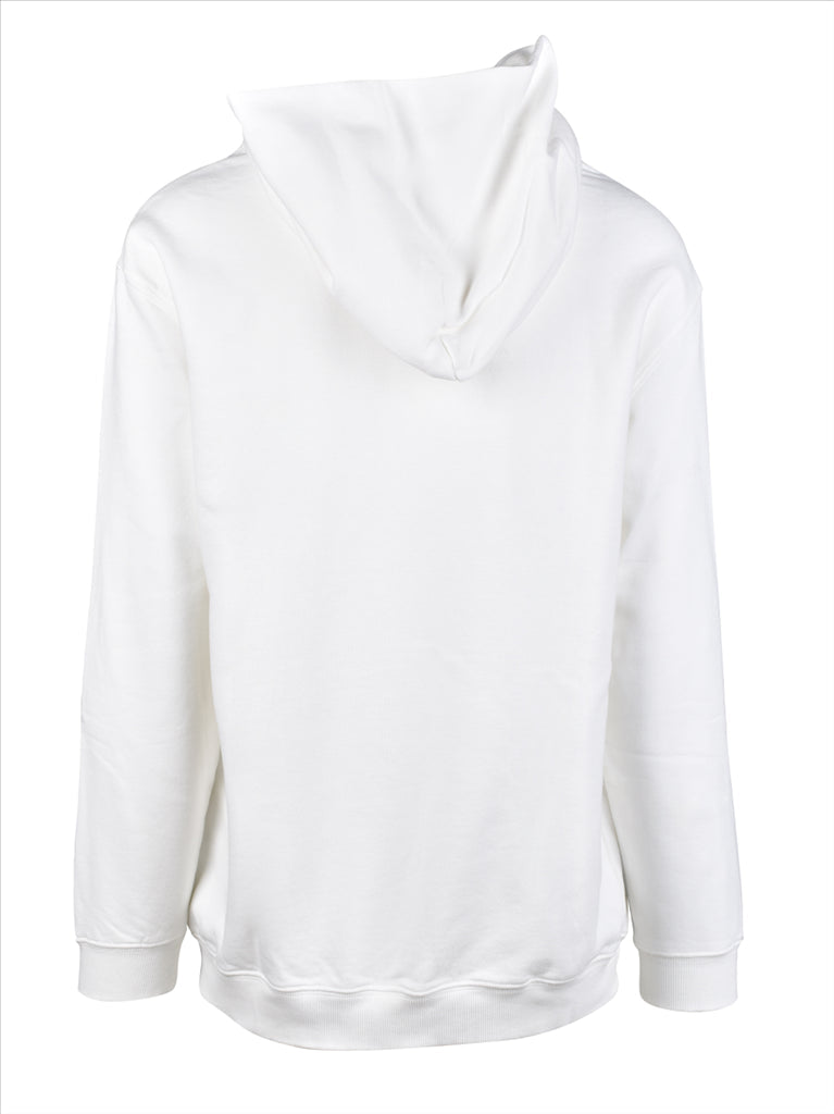 Maison Margiela, white printed hoodie, luxury womenswear, high-end fashion, printed hoodie for women