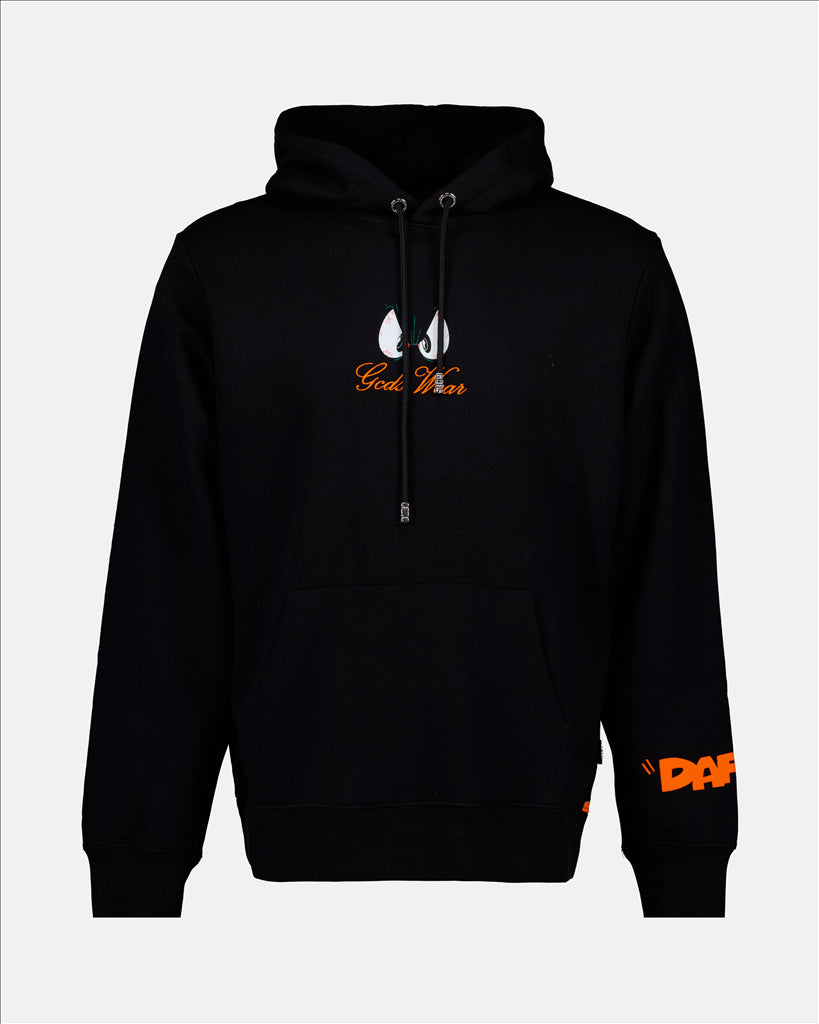 Black Hoodie, GCDS Men, Daffy Duck, Looney Tunes, Luxury Apparel