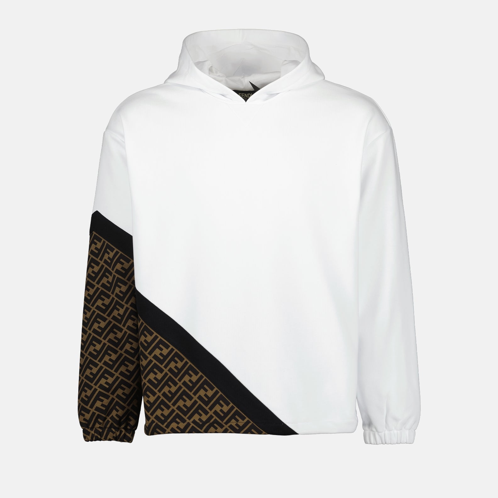 Fendi hoodie, luxury menswear, white hoodie, designer streetwear, high-end fashion