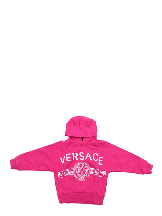 Versace kids hoodie, La Medusa hoodie, pink hoodie for children, luxury children's clothing, Versace children's wear