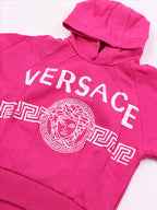 Versace kids hoodie, La Medusa hoodie, pink hoodie for children, luxury children's clothing, Versace children's wear