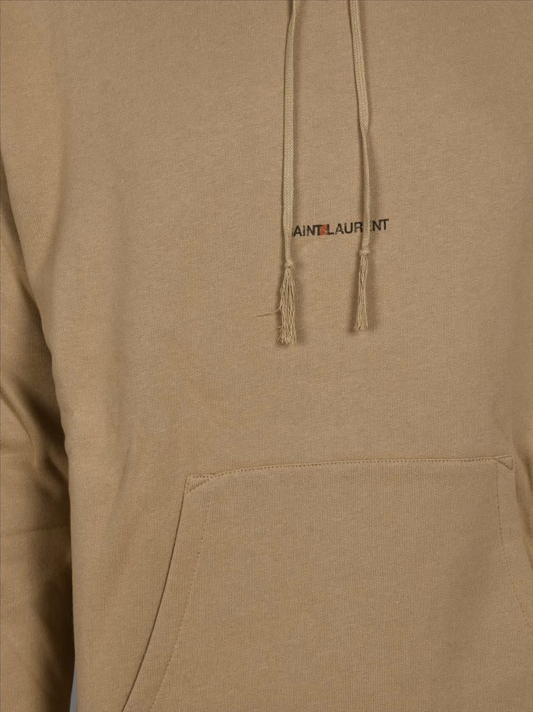 luxury hoodie, Saint Laurent men, brown hoodie, designer hoodie, high-end men's wear