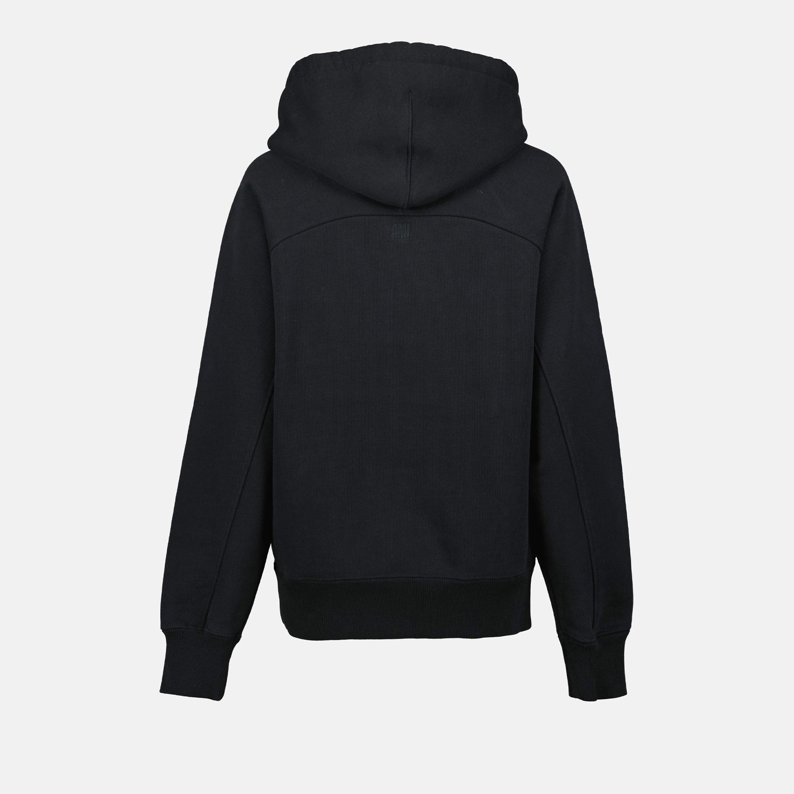 AMI Paris, black hoodie, organic cotton, unisex fashion, luxury casualwear