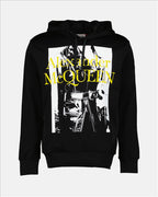 Alexander McQueen, printed hoodie, men's luxury fashion, black hoodie, designer sweatshirt
**