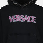 Image of rn Logo Black Sweatshirt by Versace for Women - Season Spring-Summer 2023 - Product detail view 2