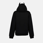 Black Horned Sweatshirt, Coperni, Luxury Fashion, Avant-garde Apparel, High-end Wardrobe