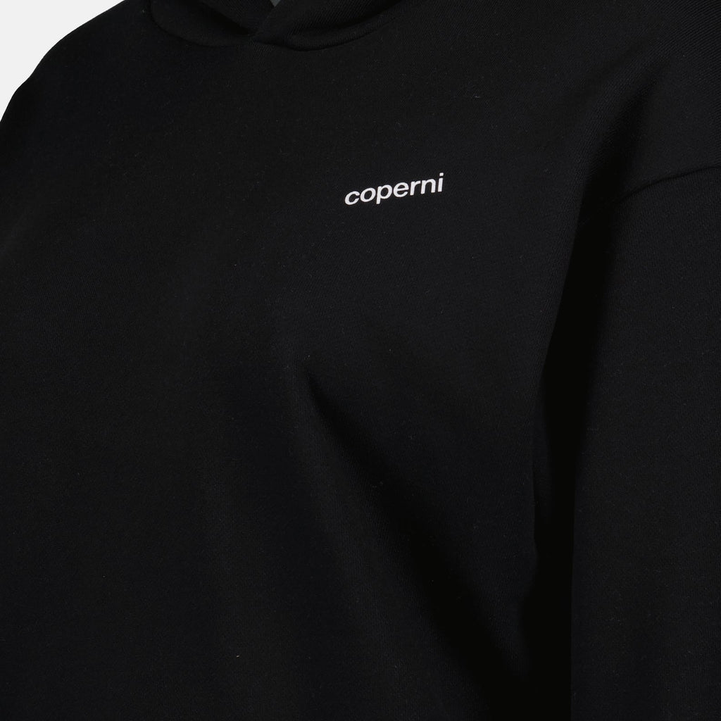 Black Horned Sweatshirt, Coperni, Luxury Fashion, Avant-garde Apparel, High-end Wardrobe