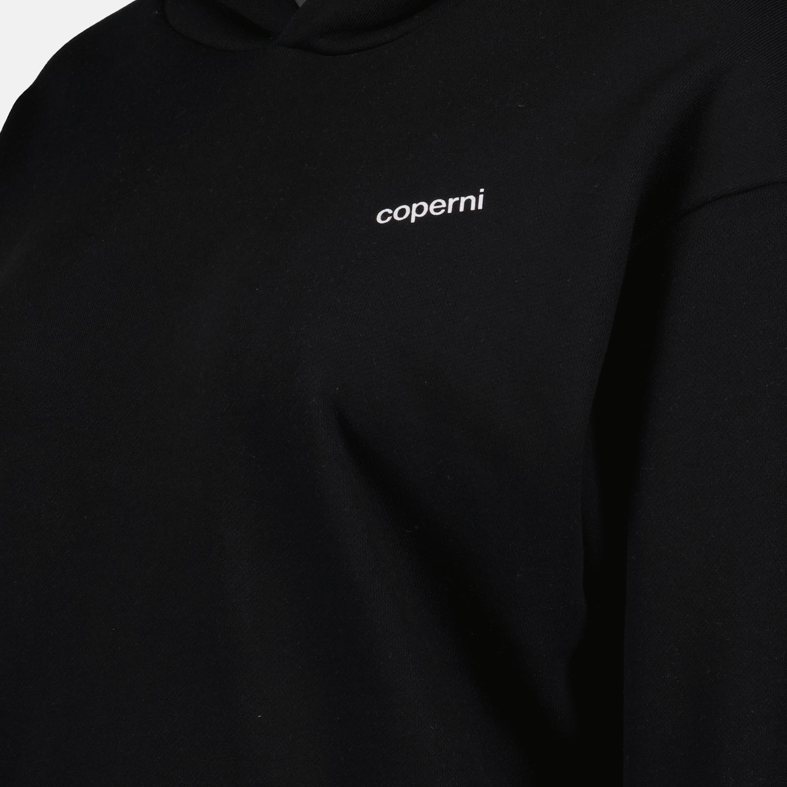 Black Horned Sweatshirt, Coperni, Luxury Fashion, Avant-garde Apparel, High-end Wardrobe