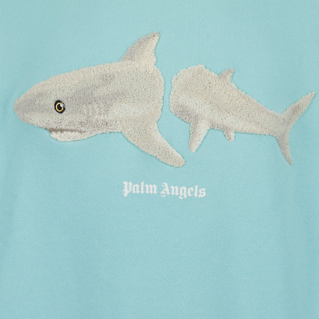 Palm Angels, Broken Shark sweatshirt, Blue sweatshirt, Men's luxury fashion, Designer streetwear