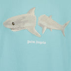 Palm Angels, Broken Shark sweatshirt, Blue sweatshirt, Men's luxury fashion, Designer streetwear