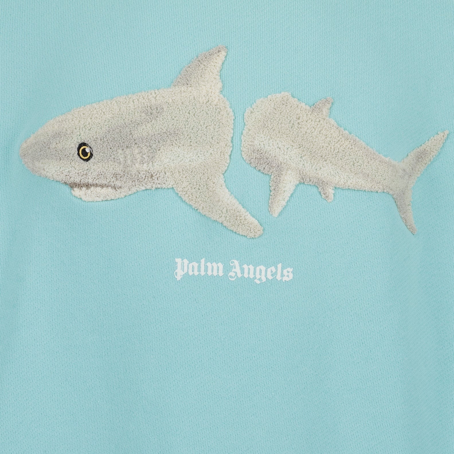 Palm Angels, Broken Shark sweatshirt, Blue sweatshirt, Men's luxury fashion, Designer streetwear