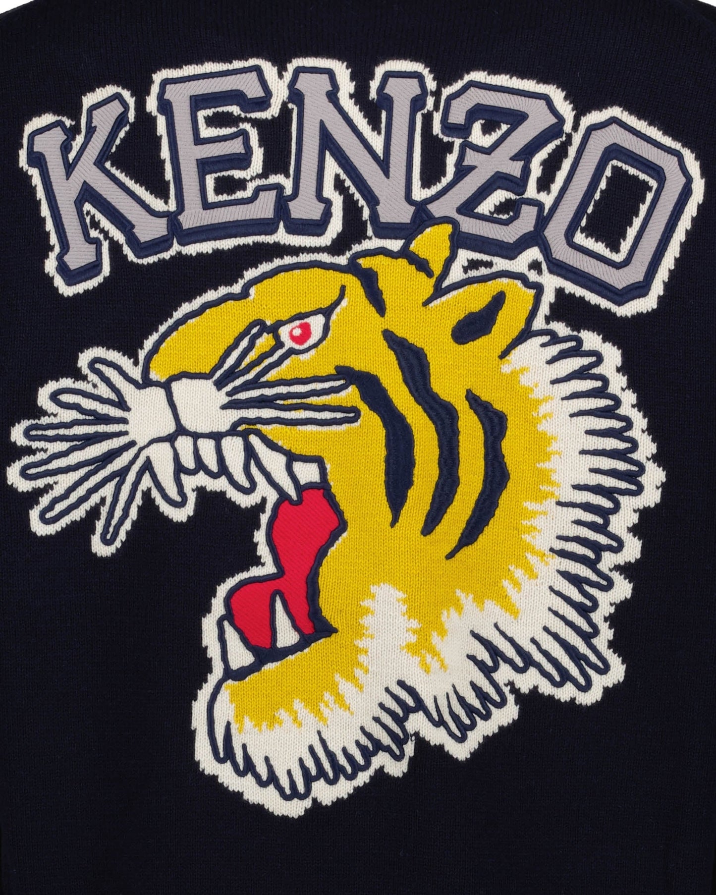 Kenzo, Men's Sweatshirt, Tiger Varsity Logo, Wool Sweater, Luxury Fashion