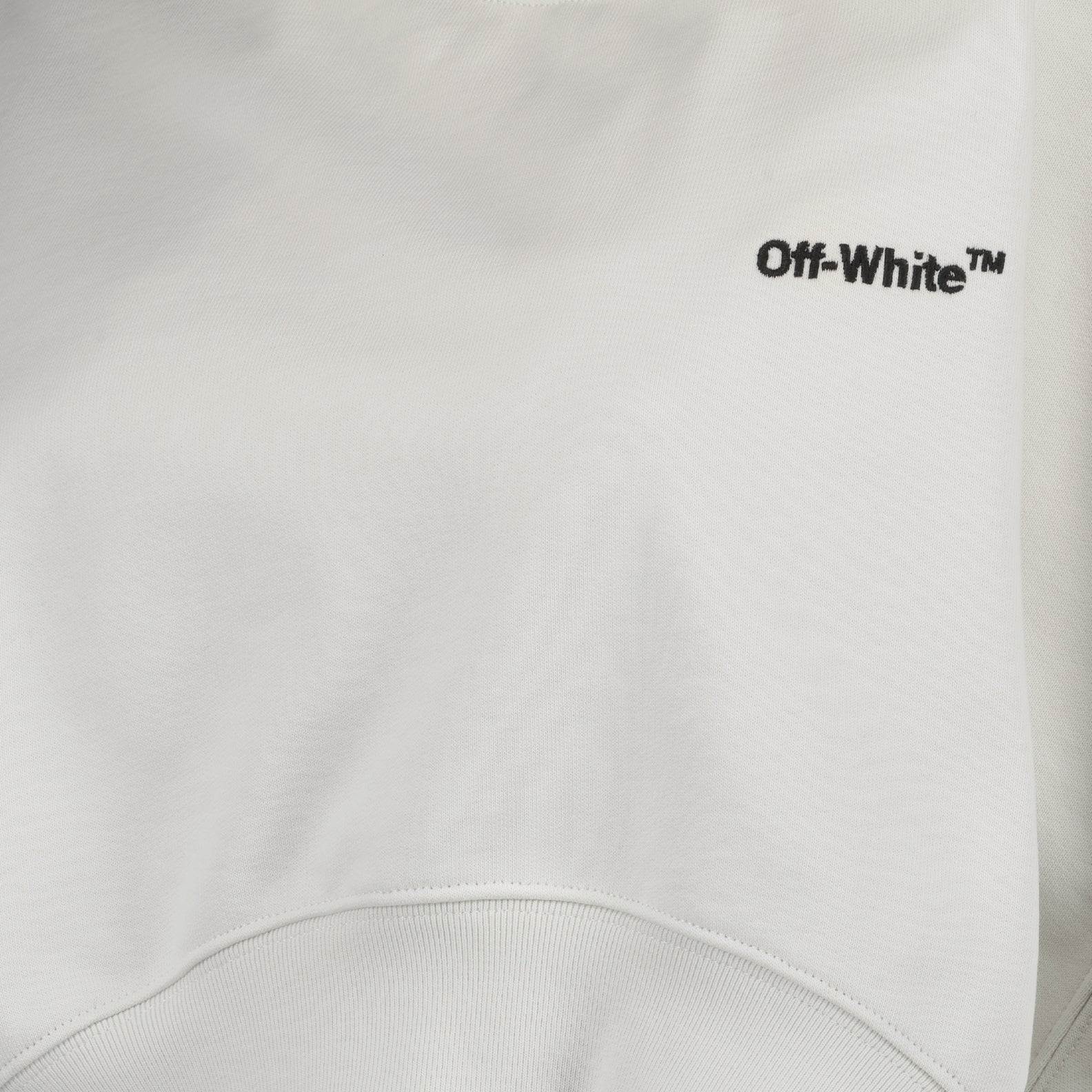 Off-White, women's cropped sweatshirt, white sweatshirt, luxury streetwear, high-end fashion