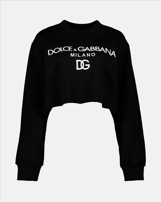 Women's Sweatshirt, Dolce & Gabbana, Black Sweatshirt, Luxury Fashion, High-End Clothing