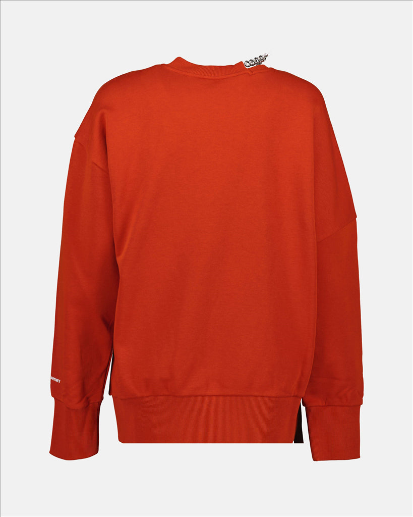 Stella McCartney, red sweatshirt, casual luxury, high-end, women's fashion