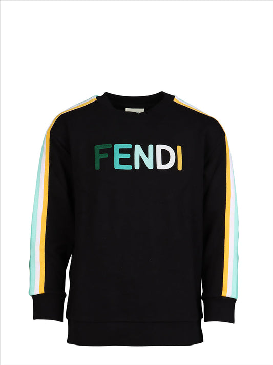 Fendi Children Sweatshirt, Luxury Kids Wear, FF Logo Sweatshirt, Designer Children's Clothing, High-End Kids Fashion