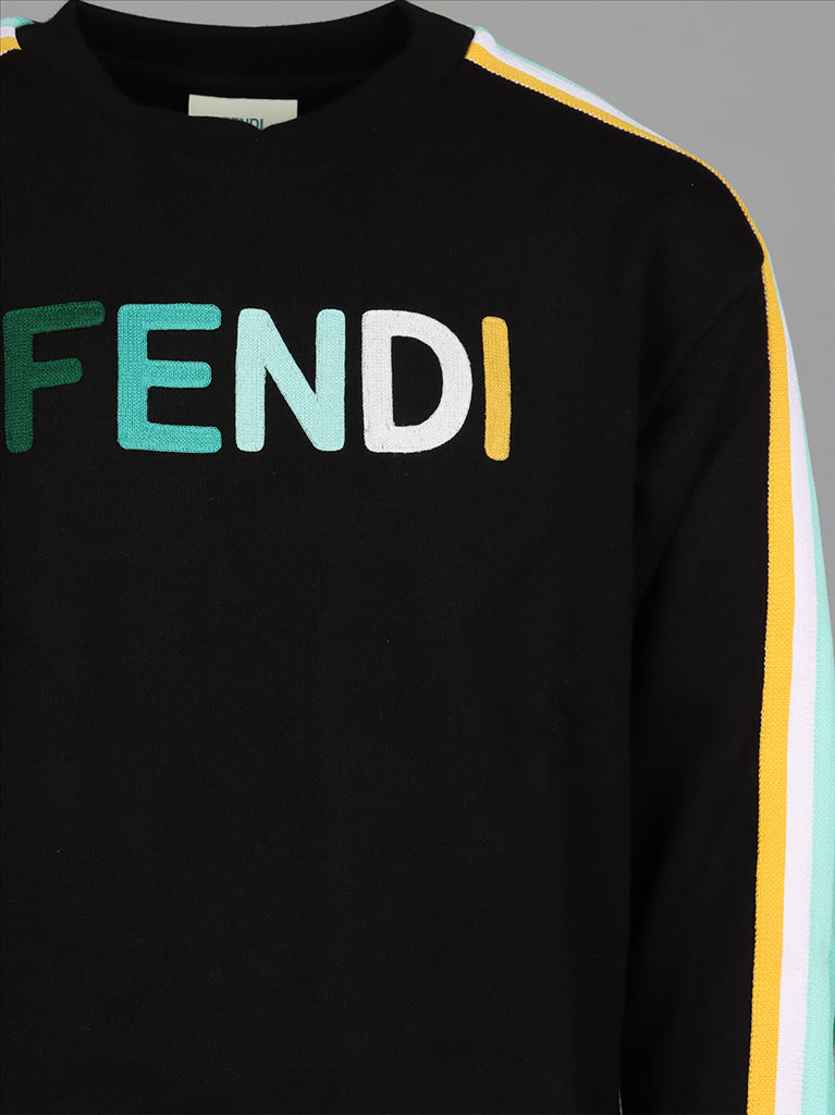 Fendi Children Sweatshirt, Luxury Kids Wear, FF Logo Sweatshirt, Designer Children's Clothing, High-End Kids Fashion