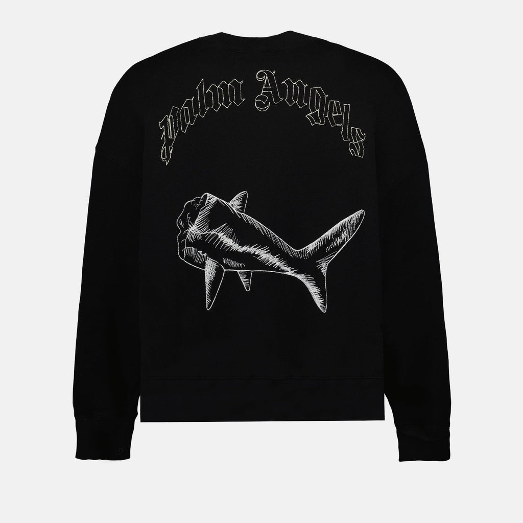 Palm Angels, Broken Shark Sweatshirt, luxury men’s sweatshirt, designer streetwear, high-end clothing