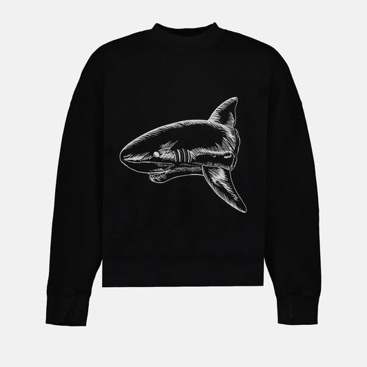 Palm Angels, Broken Shark Sweatshirt, luxury men’s sweatshirt, designer streetwear, high-end clothing