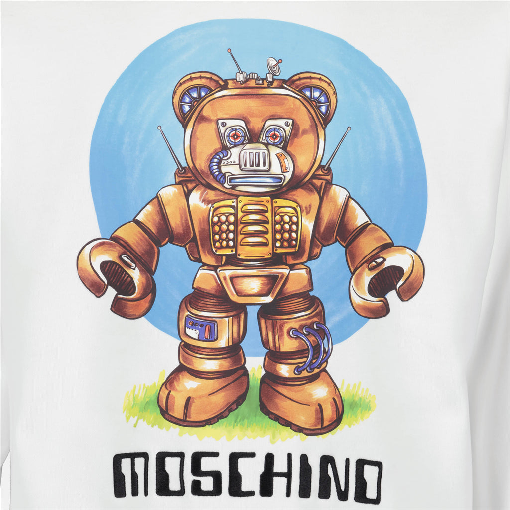 Moschino, premium sweatshirt, luxury men's clothing, trendy sweatshirt, robot sweatshirt