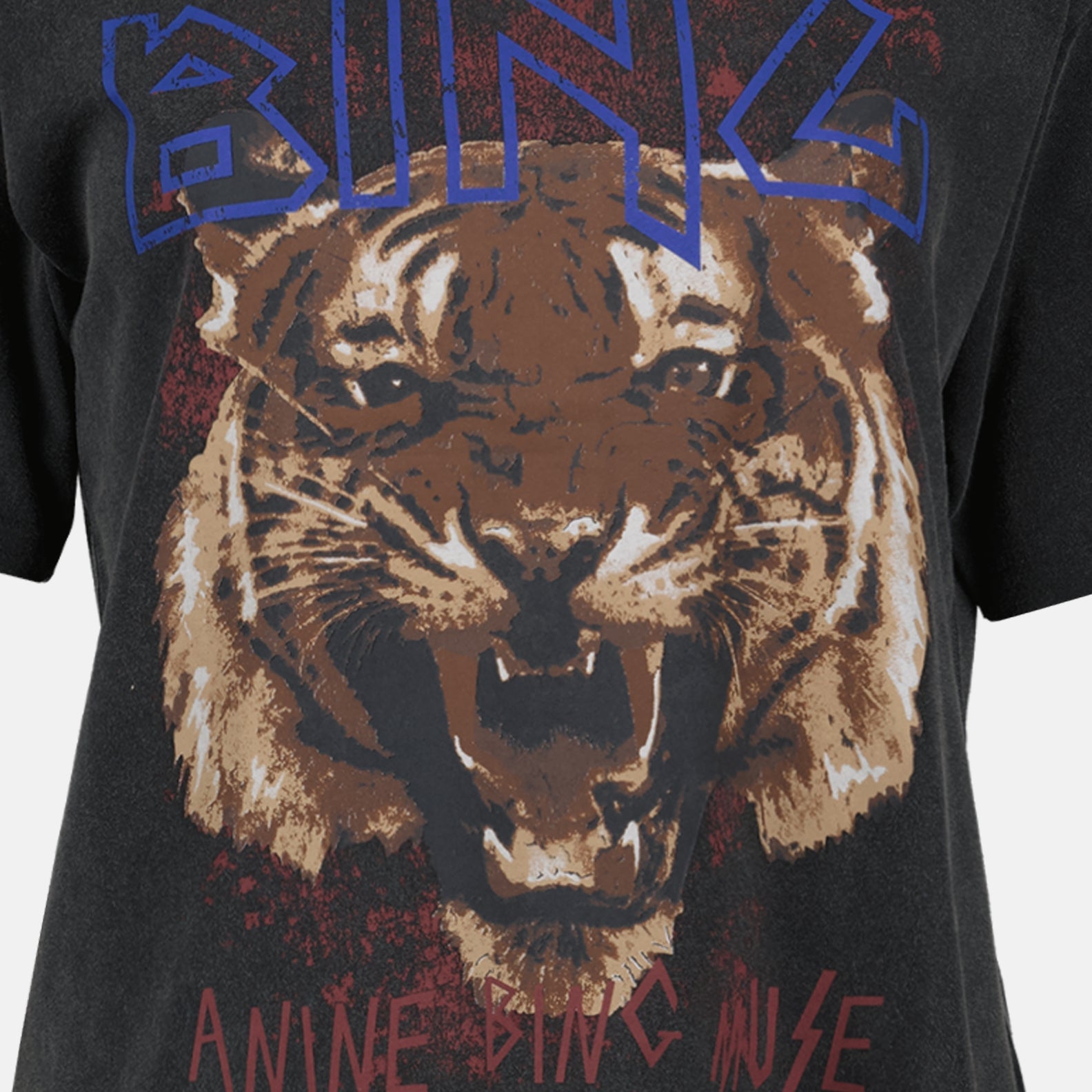 Tiger Print Black T-Shirt Anine Bing Women WE IN STYLE