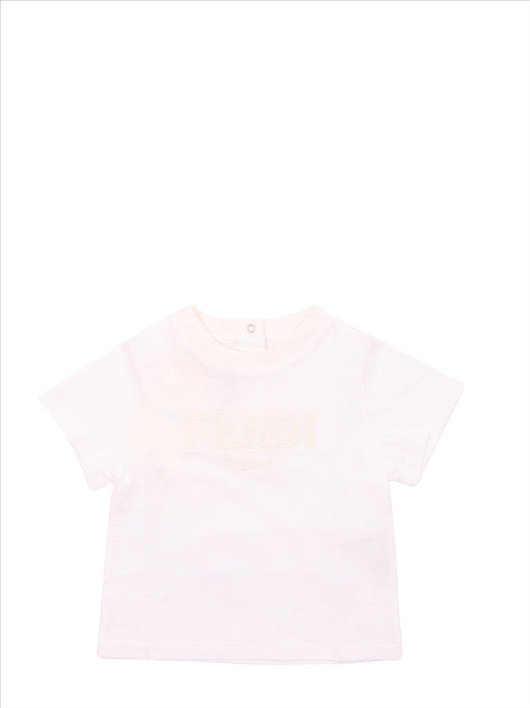 Fendi Roma T-shirt, Luxury children's wear, Designer kids clothing, Fendi kids, Iconic logo tee