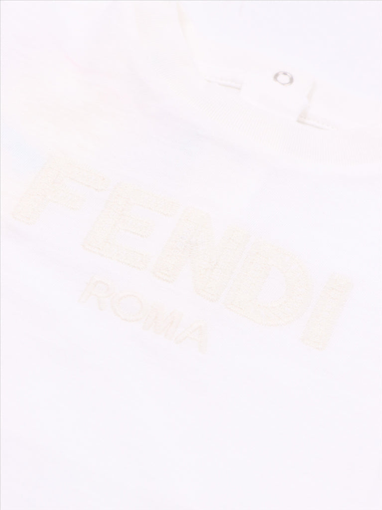 Fendi Roma T-shirt, Luxury children's wear, Designer kids clothing, Fendi kids, Iconic logo tee