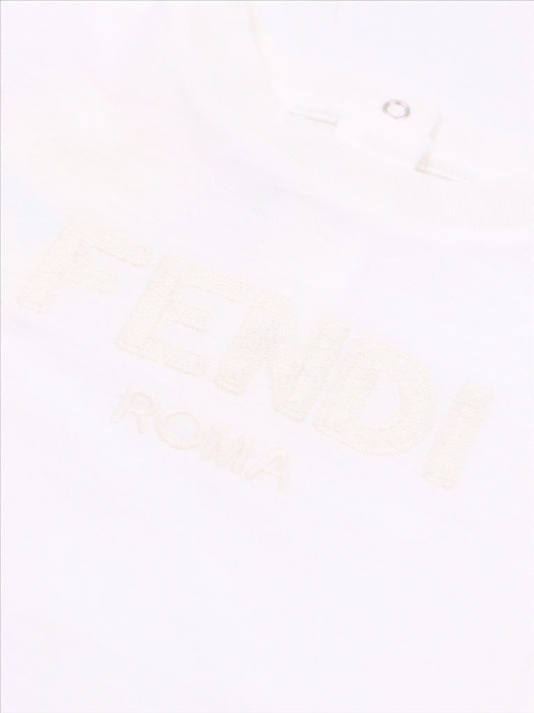 Fendi Roma T-shirt, Luxury children's wear, Designer kids clothing, Fendi kids, Iconic logo tee