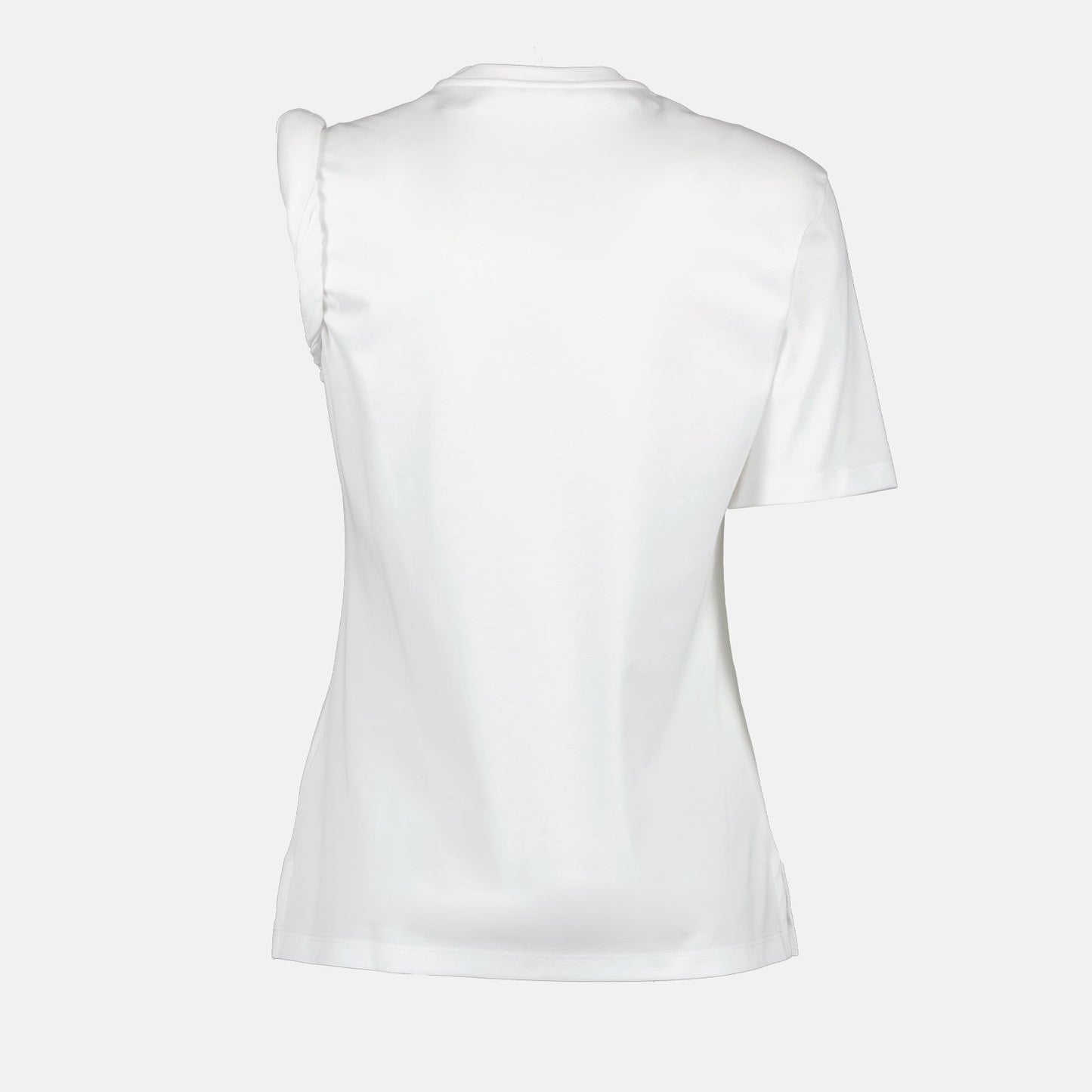 Versace, Asymmetrical T-shirt, White T-shirt, Luxury Women's Fashion, Designer T-shirt