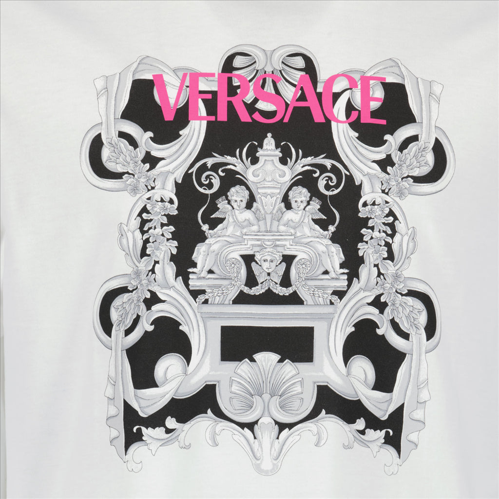 Versace, Luxury T-Shirt, Men's Fashion, Barocco T-Shirt, White T-Shirt