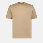 Burberry T-shirt, Luxury menswear, Beige logo t-shirt, Designer t-shirts, High-end fashion