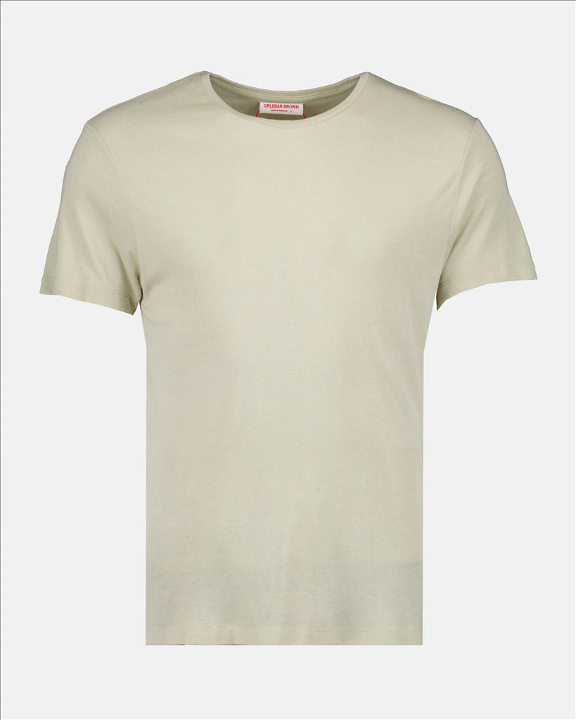 Orlebar Brown, Beige T-shirt, Men's T-shirt, Luxury, High-End Clothing