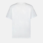 Alexander McQueen, men's designer T-shirt, luxury T-shirt, white T-shirt, blue logo T-shirt