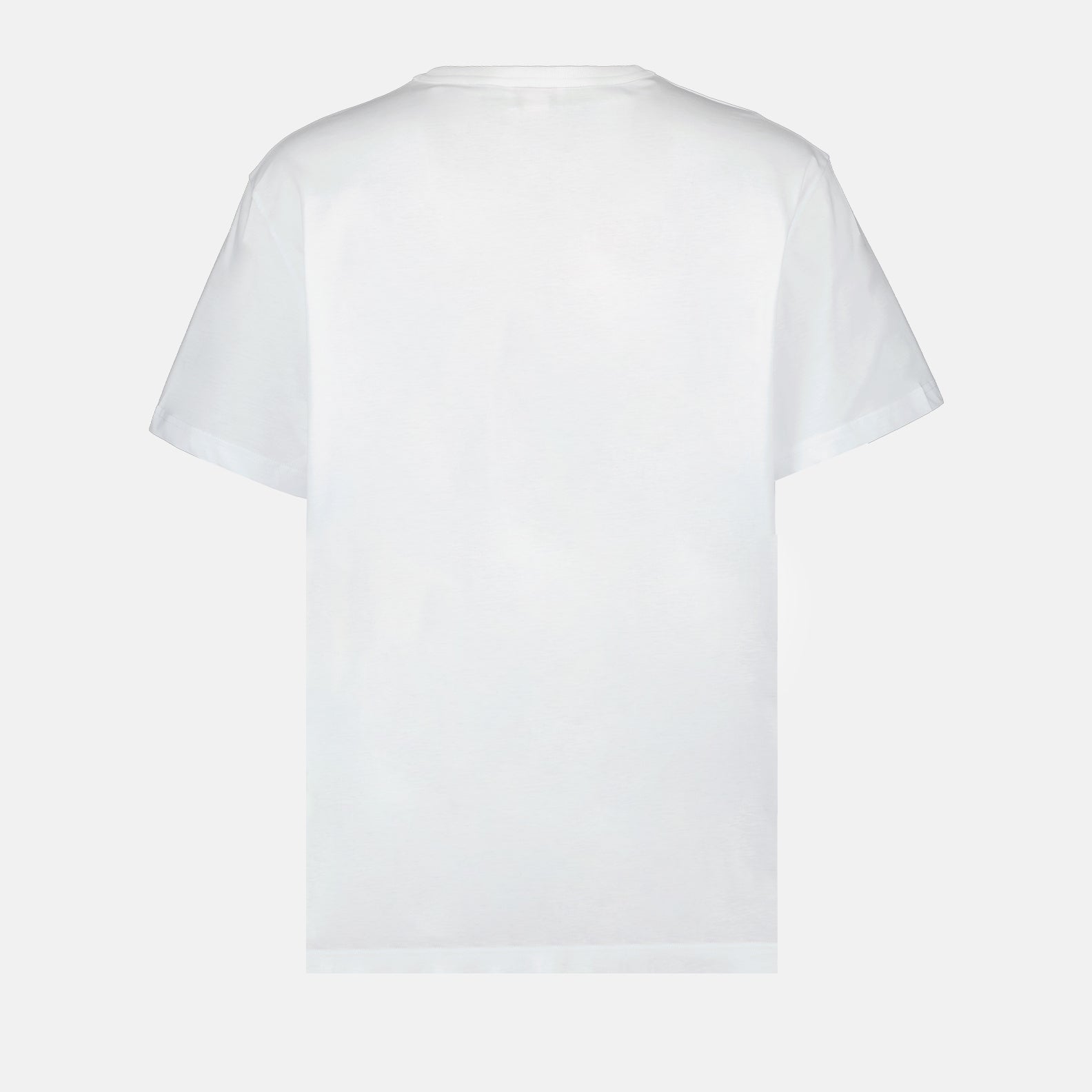 Alexander McQueen, men's designer T-shirt, luxury T-shirt, white T-shirt, blue logo T-shirt