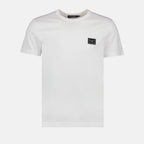 Dolce & Gabbana T-shirt, luxury men's T-shirt, white logo T-shirt, designer T-shirt, men's ready-to-wear