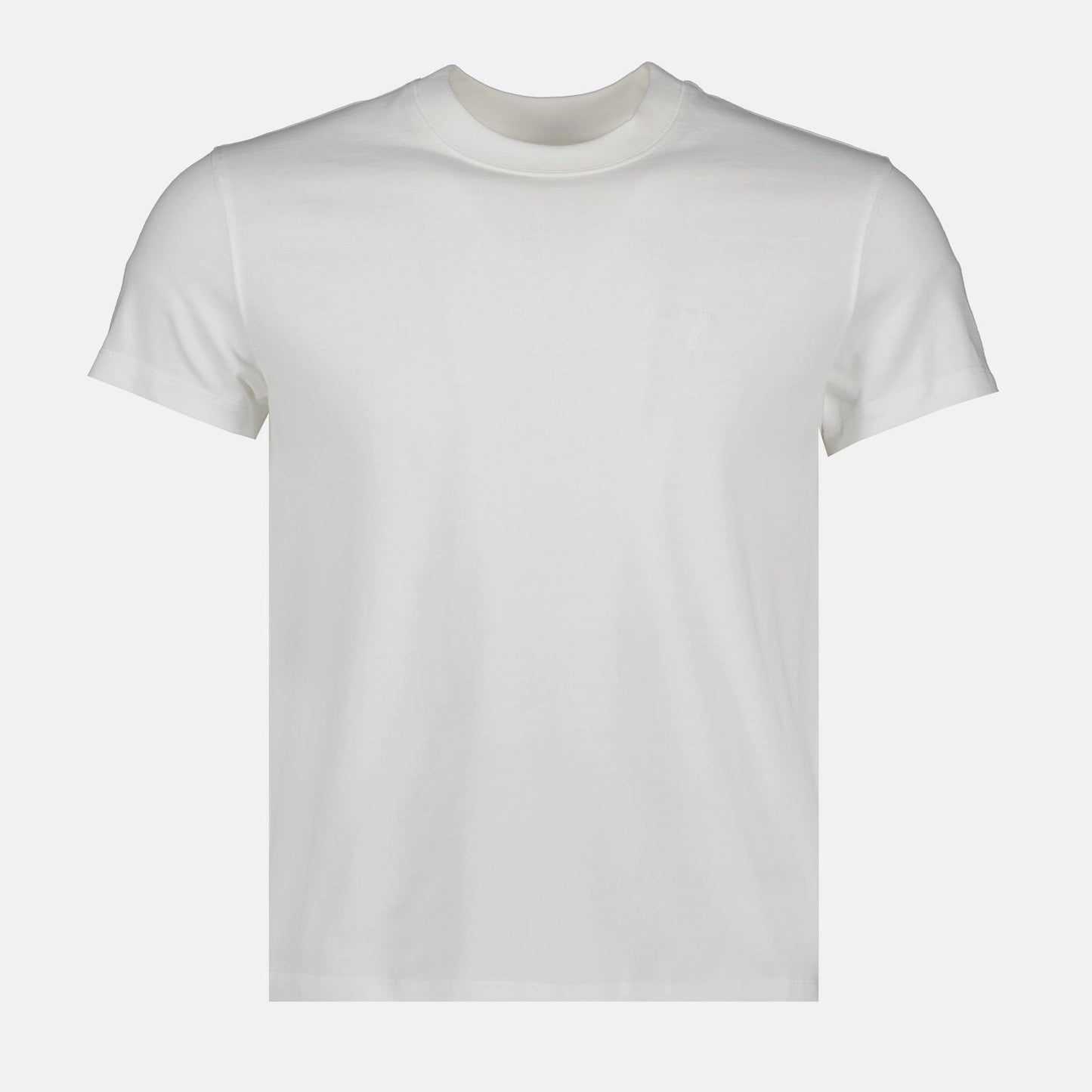 AMI Paris T-shirt, Ami de Coeur, luxury unisex T-shirt, designer white T-shirt, high-end fashion