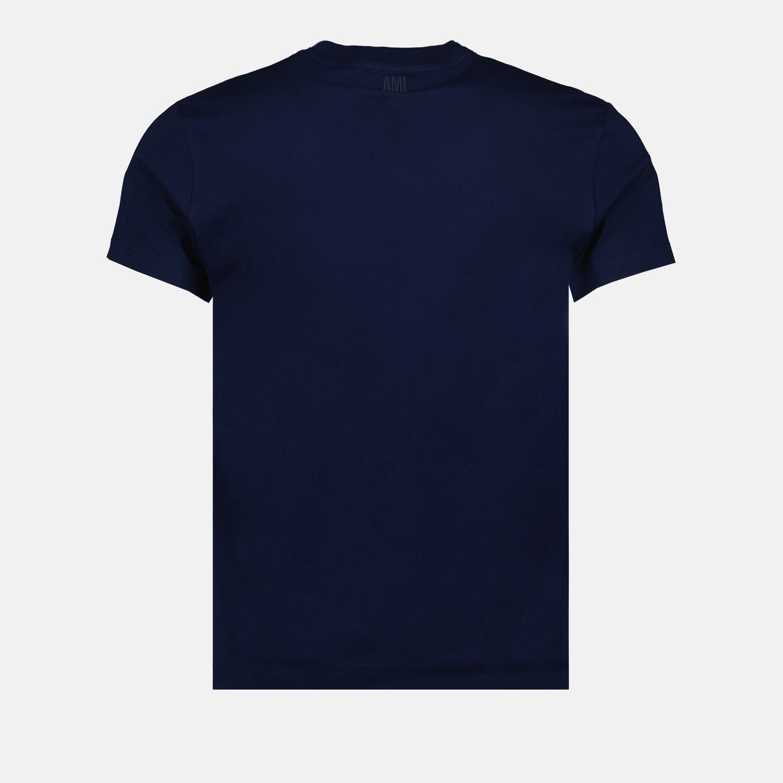 AMI Paris, Ami de Coeur, unisex luxury T-shirt, navy blue T-shirt, high-end fashion