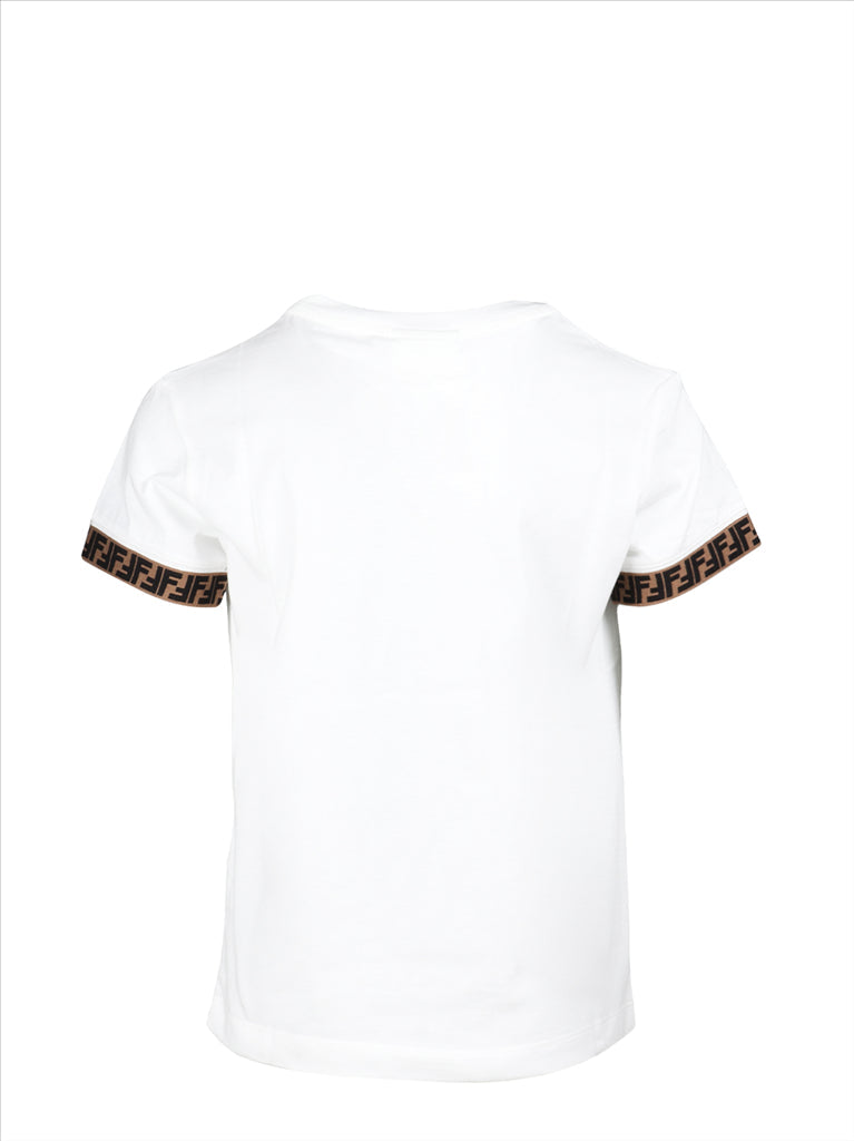 Fendi children's T-shirt, FF trim T-shirt, luxury kidswear, designer kids T-shirt, high-end children’s fashion