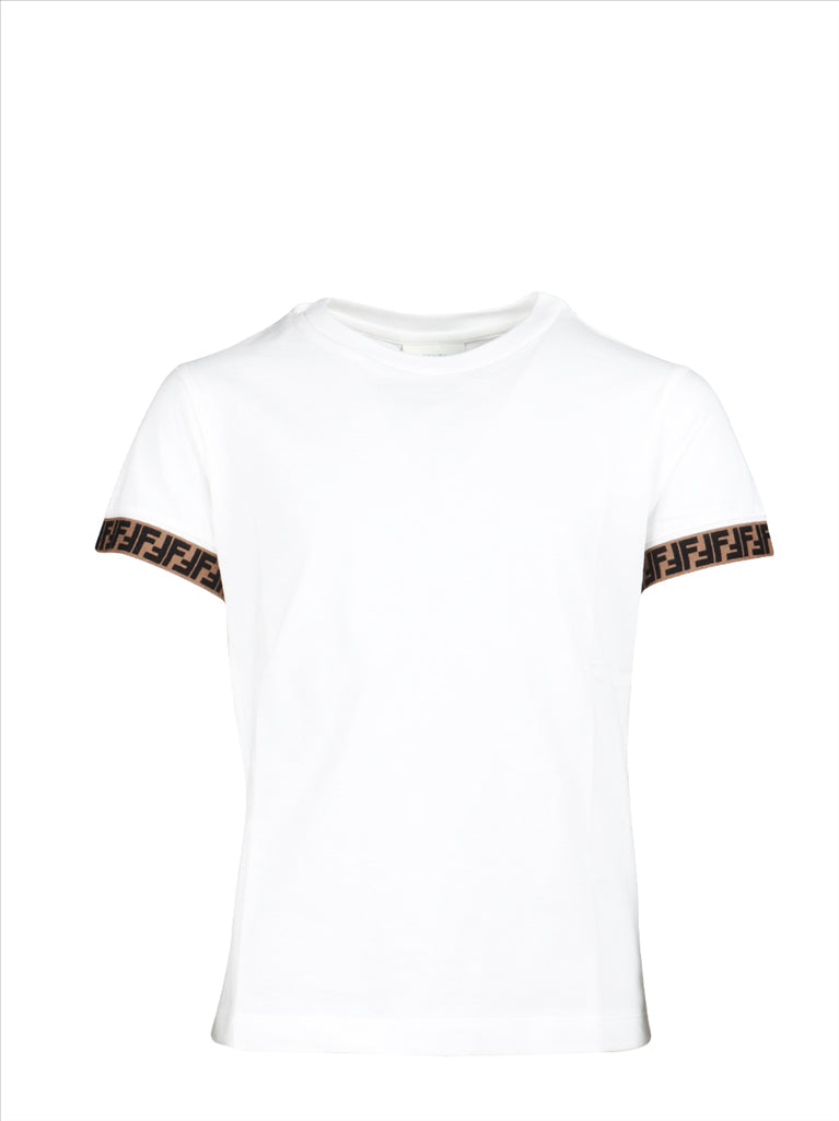 Fendi children's T-shirt, FF trim T-shirt, luxury kidswear, designer kids T-shirt, high-end children’s fashion