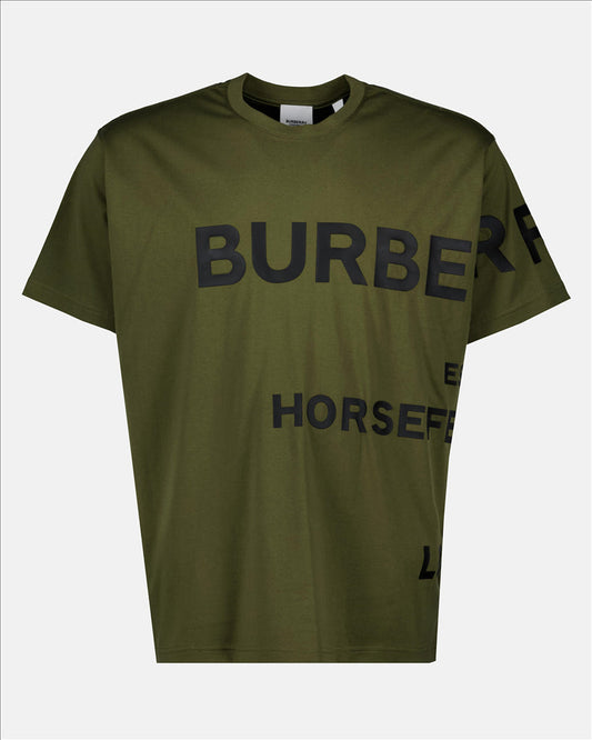 Burberry, Harlford T-shirt, luxury men's fashion, kaki printed T-shirt, Burberry menswear