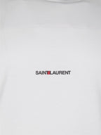 Saint Laurent, White Logo T-Shirt, Men's Fashion, Luxury T-Shirt, Designer Clothing