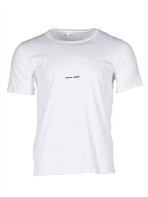 Camiseta Blanca con Logo de Saint Laurent