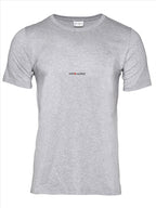 Saint Laurent, grey logo t-shirt, men's fashion, luxury clothing, designer wear