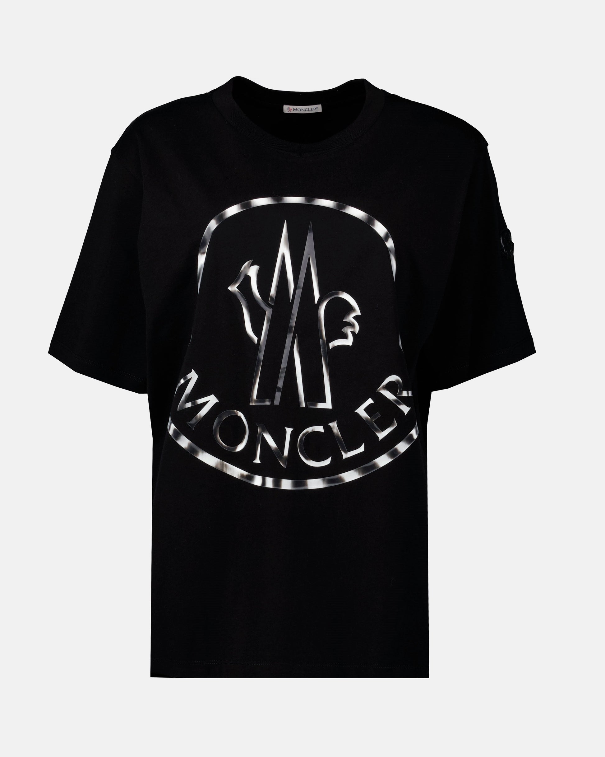 Moncler, Metallic Logo T-shirt, Luxury, Women's Fashion, High-End