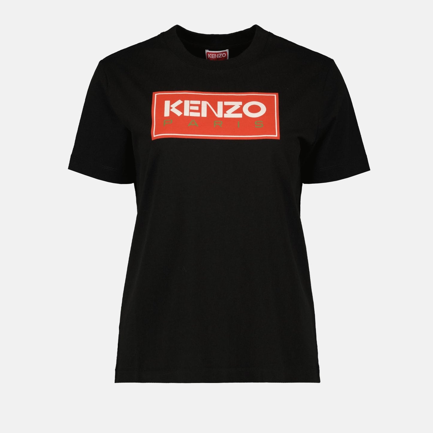 Kenzo T-shirt, Black Logo T-shirt, Women's designer tee, Luxury fashion, High-end clothing